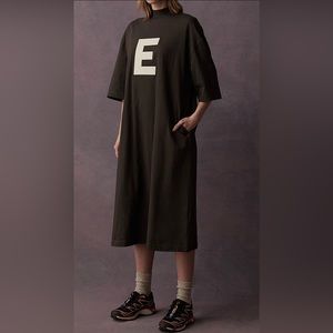 Fear of God Essentials Women's Off Black 3/4 Sleeve T-Shirt Dress